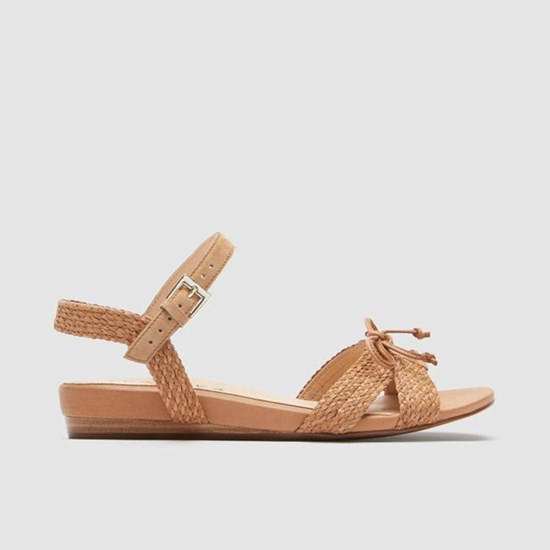 Frankie4 JAY Suede Women's Slides & Sandals Tan | DUA817549