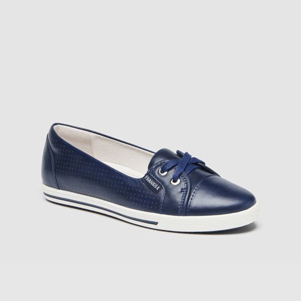 Frankie4 HANNAH II Women's Flats Navy | QBV142395