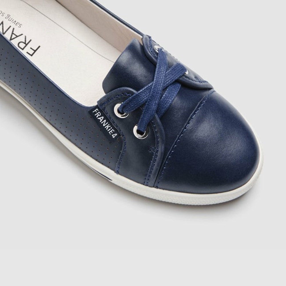 Frankie4 HANNAH II Women's Flats Navy | QBV142395