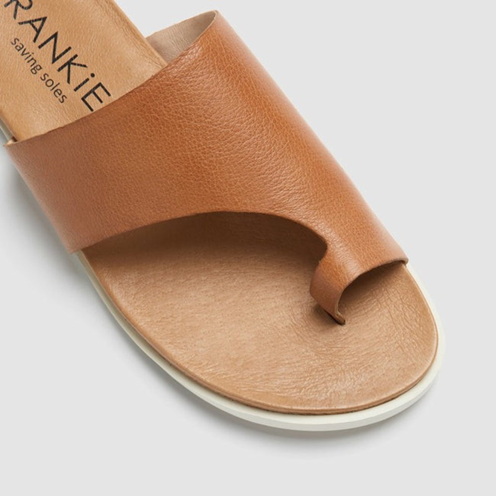 Frankie4 LiLLi Women's Slides & Sandals Tan | LPM154967