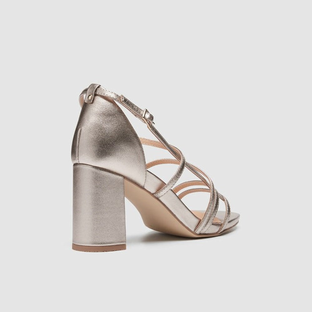 Frankie4 PAiGE Women's Heels Sliver | FEP853421