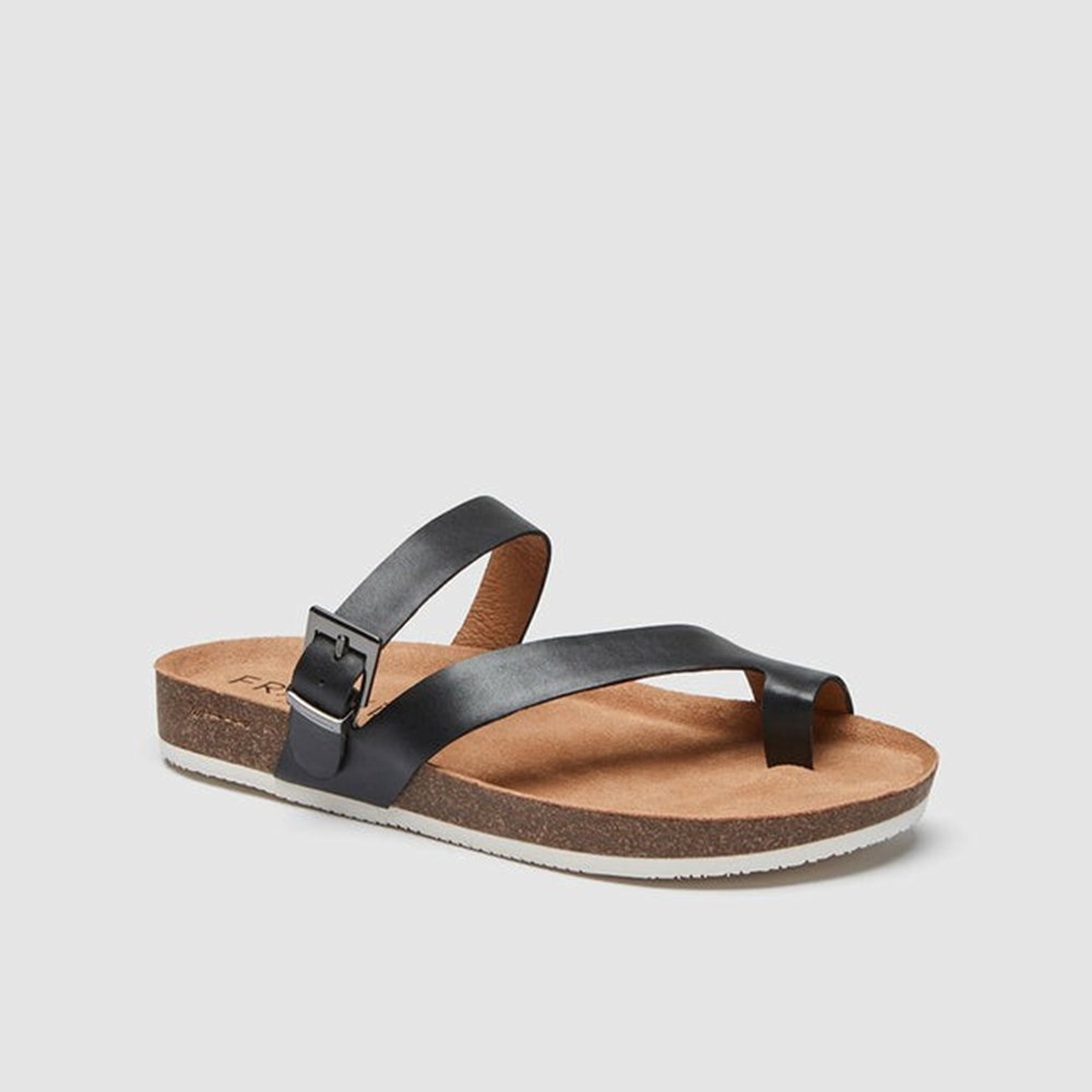 Frankie4 SHELLY II Women's Slides & Sandals Black | HPS504368